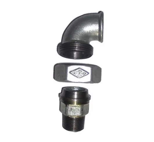 98 Union Elbow, M&F, Conical Joint Iron to IR